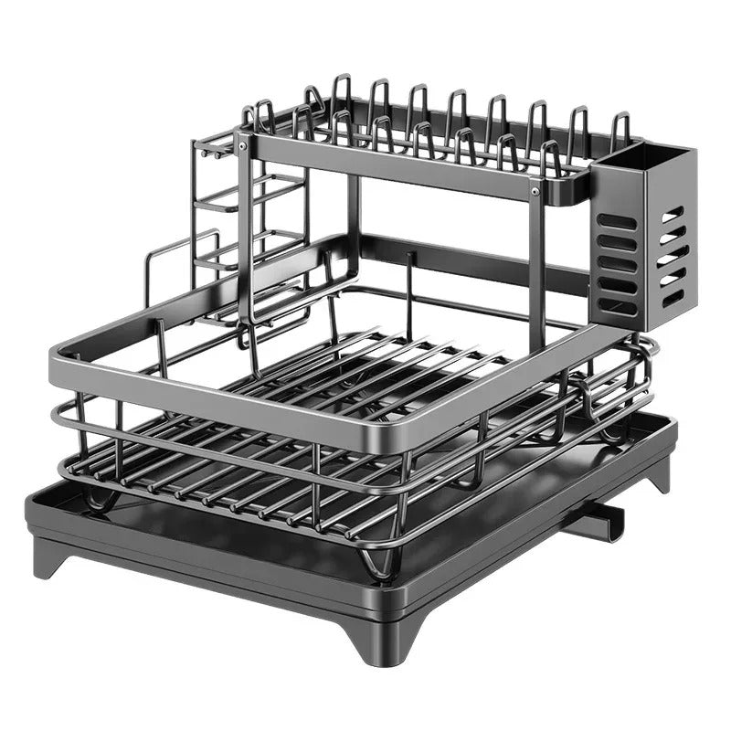 Égouttoir vaisselle inox extensible rangement cuisine