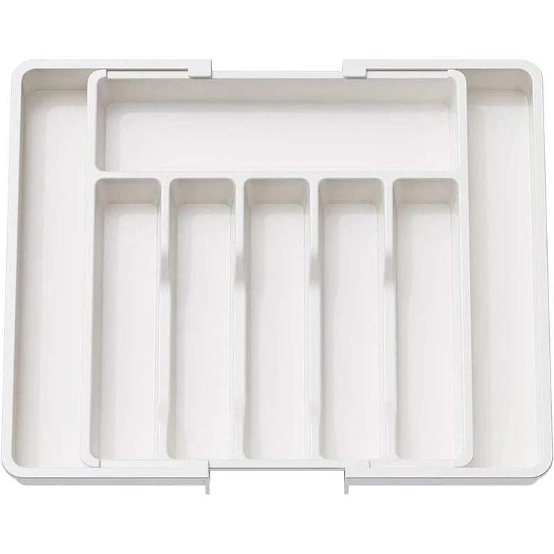 Organisateur de tiroir blanc 8 compartiments rangement cuisine