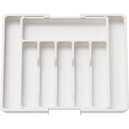 Organisateur de tiroir blanc 8 compartiments rangement cuisine