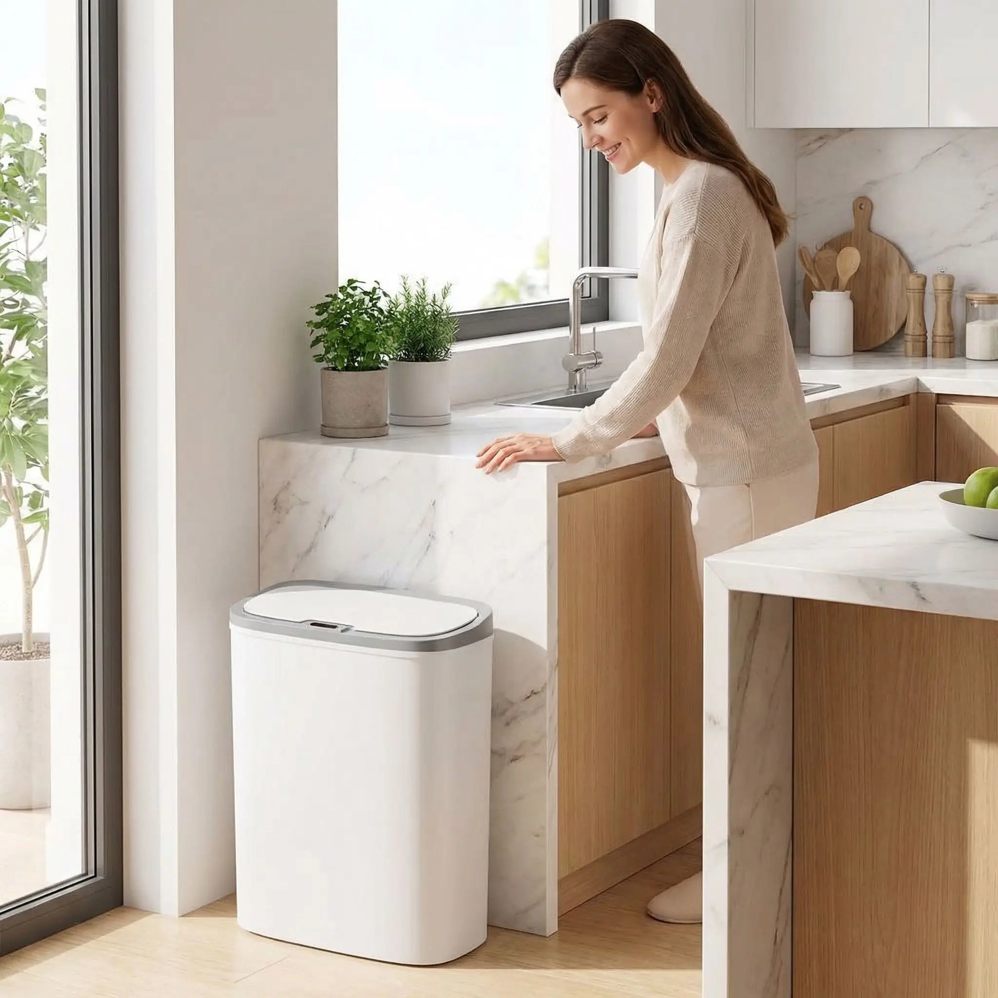 Poubelles de cuisine compacte et élégante