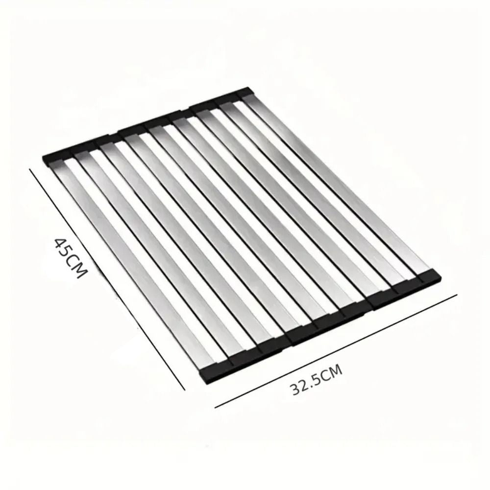 Égouttoir évier pliable inox grand 45x32 cm gain de place
