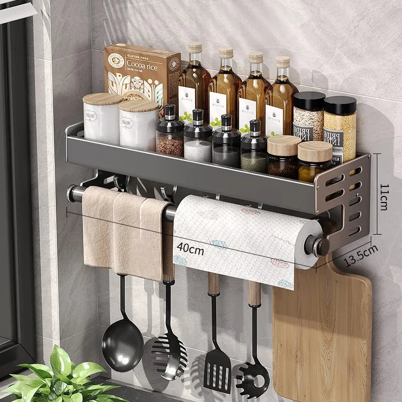 étagère murale cuisine 40cm profondeur 13cm acier gain de place