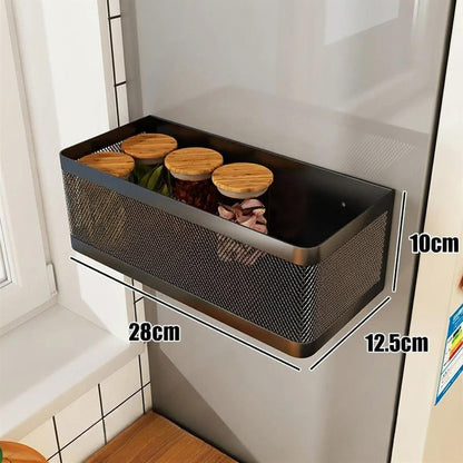 étagère pour cuisine magnétique noir grande taille épices