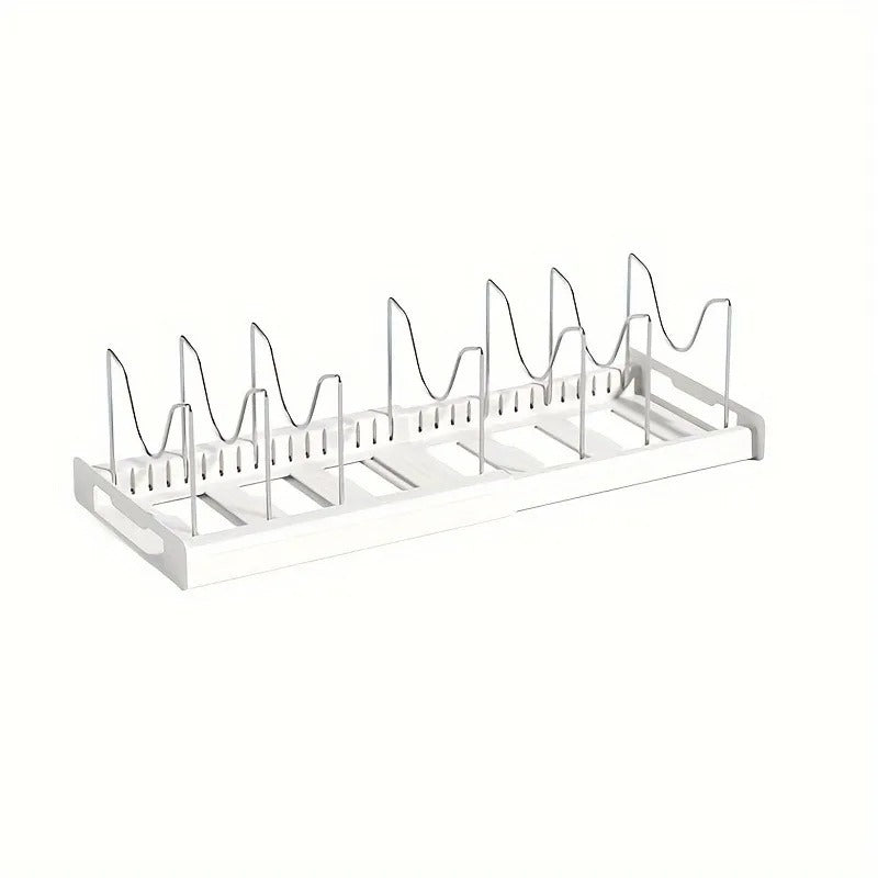 Organisateur casseroles extensible blanc séparateurs verticaux