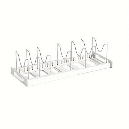 Organisateur casseroles extensible blanc séparateurs verticaux