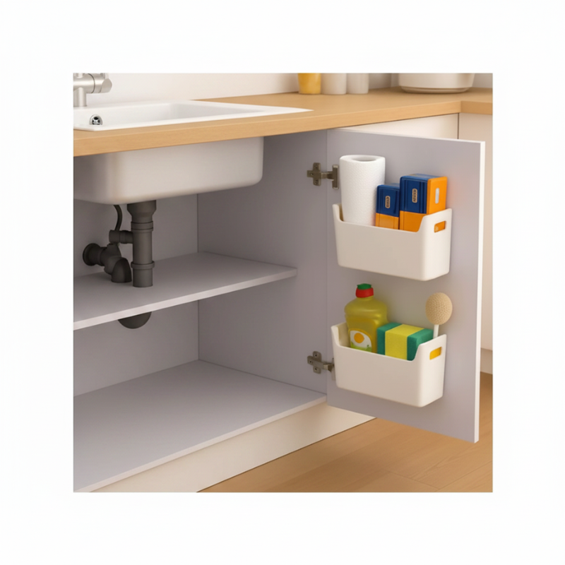 rangement cuisine organiseur porte placard rempli