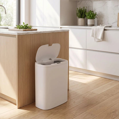 Poubelle de cuisine automatique blanc 13L