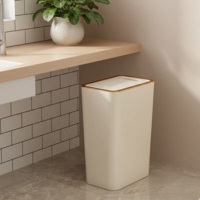 Poubelle de cuisine | Design Blanc & Beige Purebin™