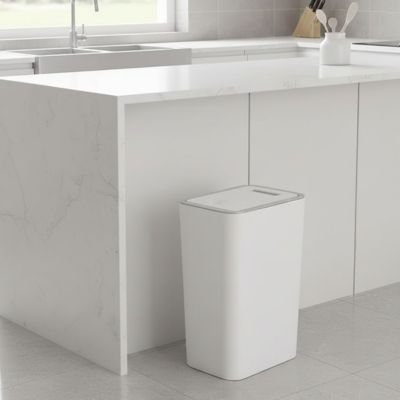 Poubelle de cuisine | Design Blanc & Beige Purebin™
