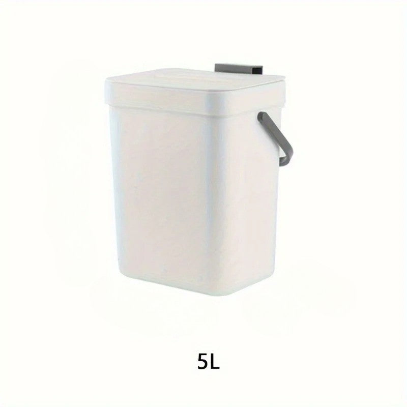 Poubelle sous évier blanc 5L silencieux cuisine
