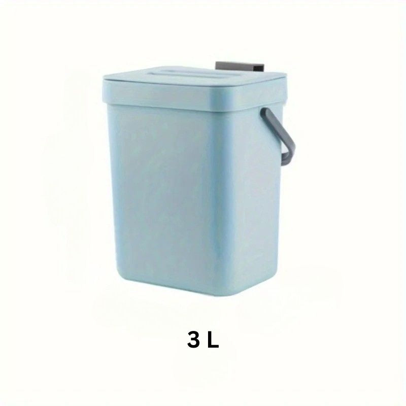poubelle sous évier bleu 3L