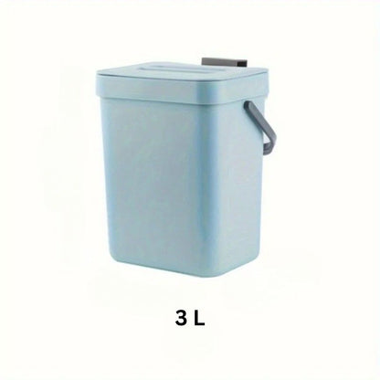 poubelle sous évier bleu 3L