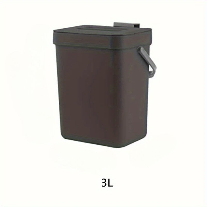 Poubelle sous évier noir 3L compact rangement cuisine