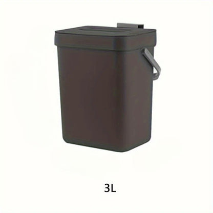 Poubelle sous évier noir 3L compact rangement cuisine