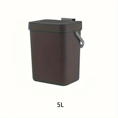 Poubelle sous évier noir 5L fermeture silencieuse