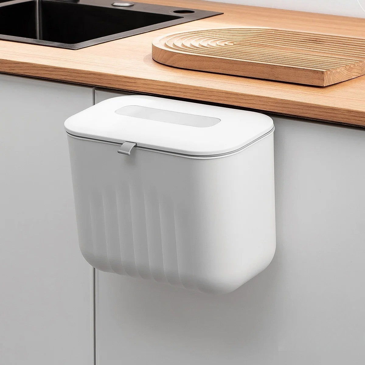 Poubelle sous évier petit blanc rangement cuisine