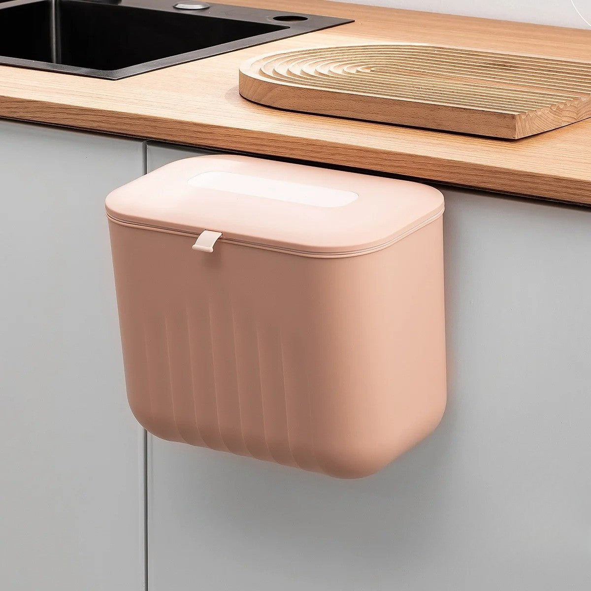 Poubelle sous évier petit rose accessoire cuisine
