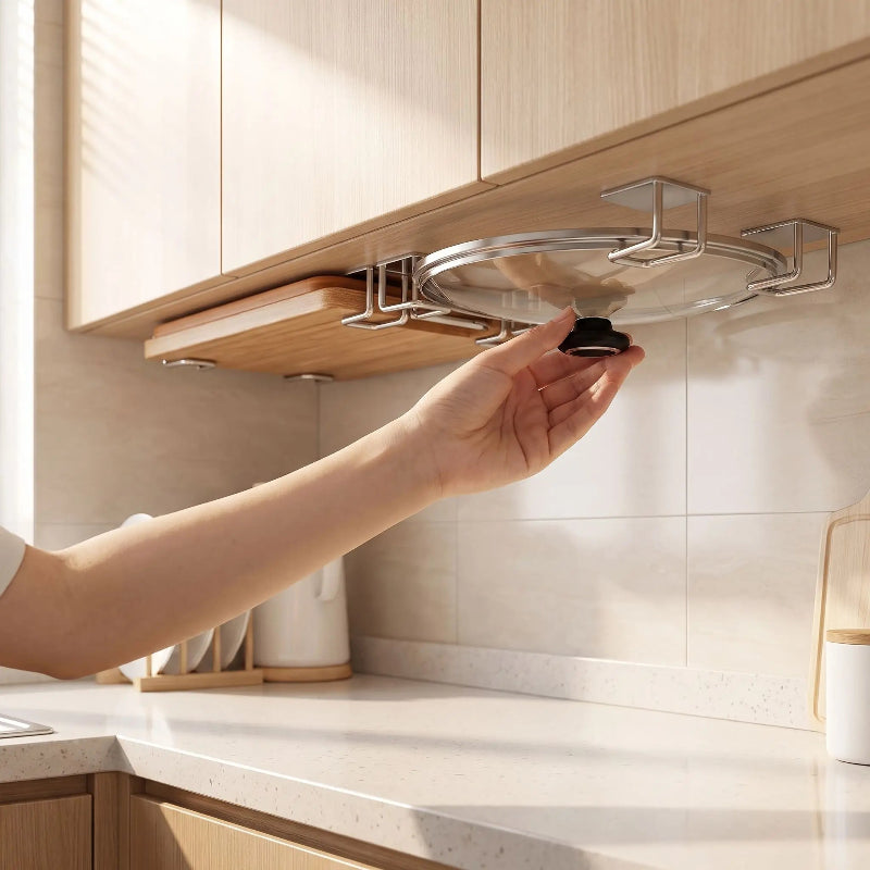 range couvercles casseroles sous meuble