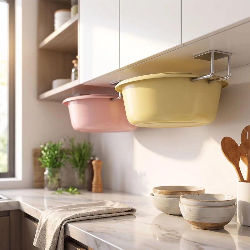 range couvercles casseroles sur évier