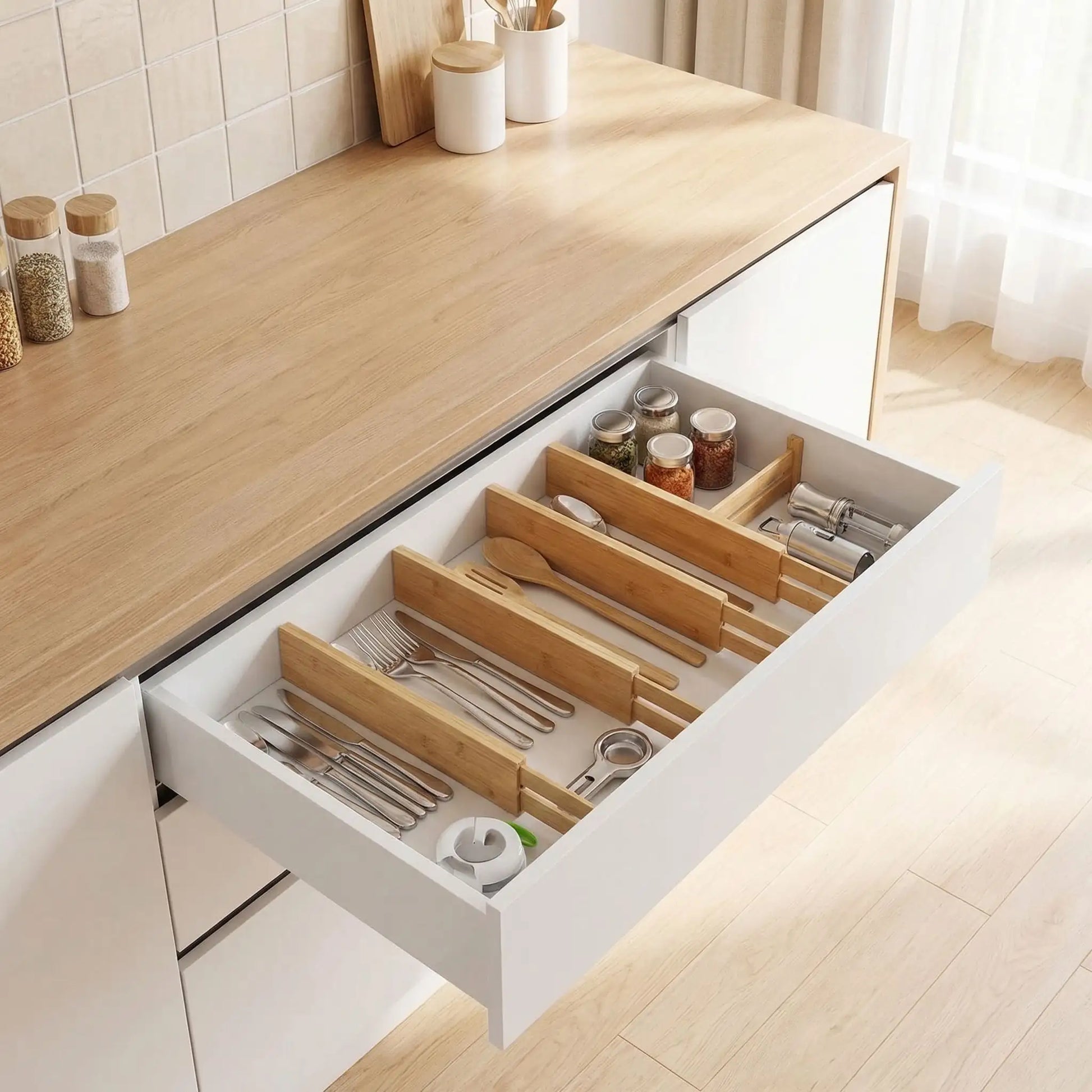 séparateur tiroir bois ajustable