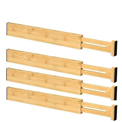Séparateur tiroir bois large lot de 4 rangement cuisine