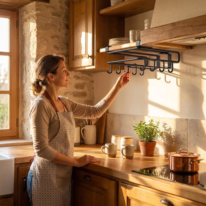 support de rangement cuisine femme petite cuisine