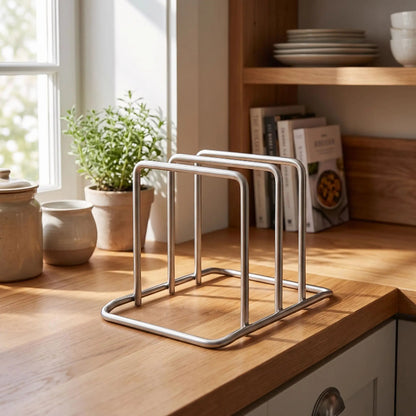 Support planche a decouper inox 3 compartiments cuisine