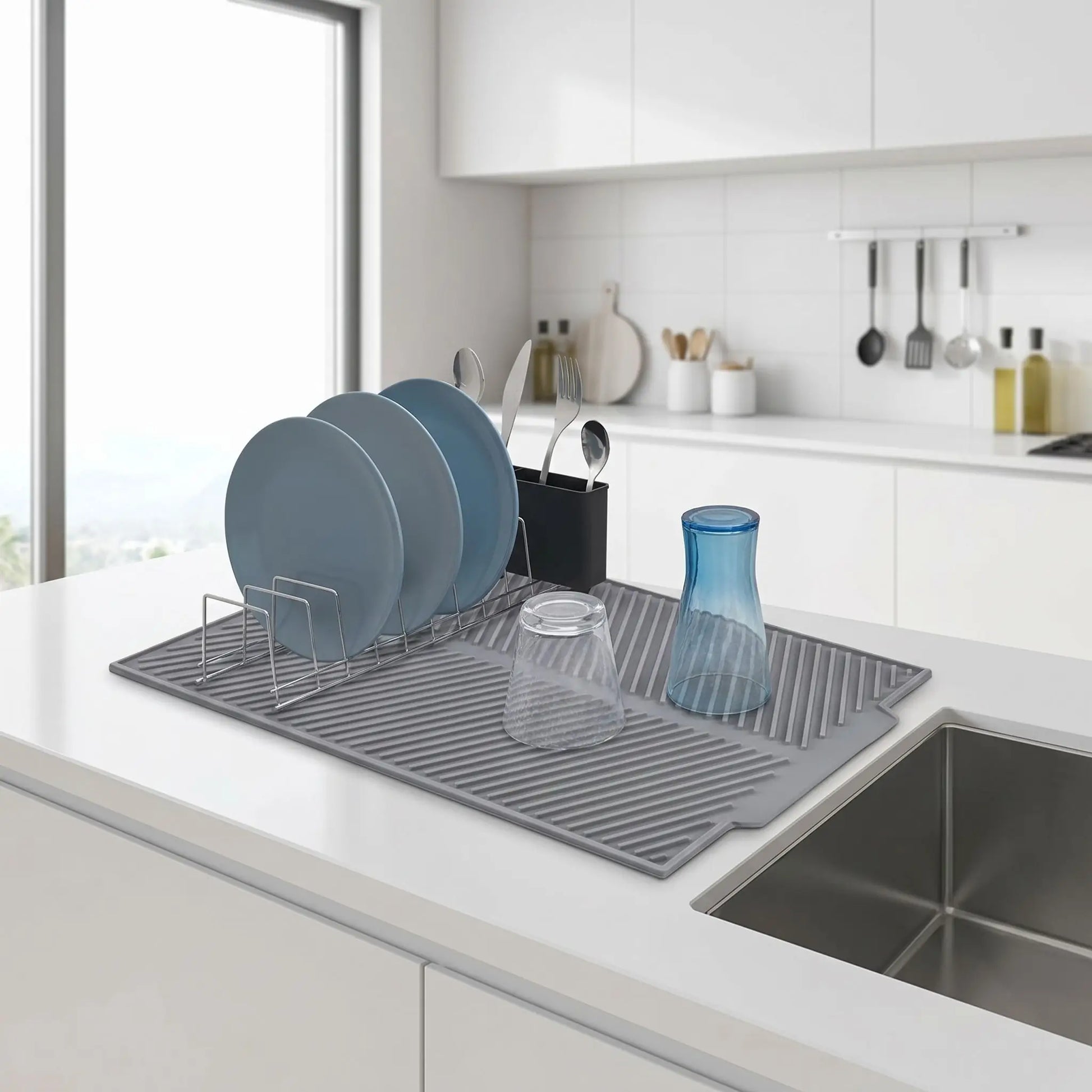 tapis egouttoir vaisselle gain de place