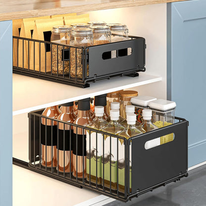 Tiroir coulissant placard multi-niveaux rangement conserves